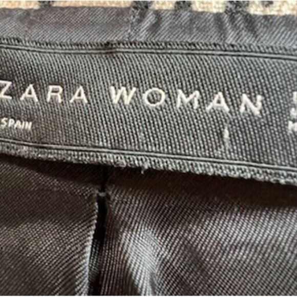 ZARA Womens Coat Jacket Small Leopard Print Black/White Single Buttoned Preppy - Picture 9 of 16
